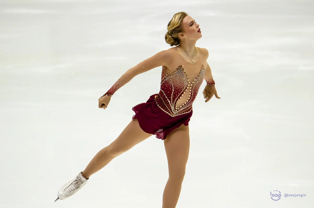 Emmi Peltonen performing her Short Program at GP Helsinki (Photo credit: Clara)