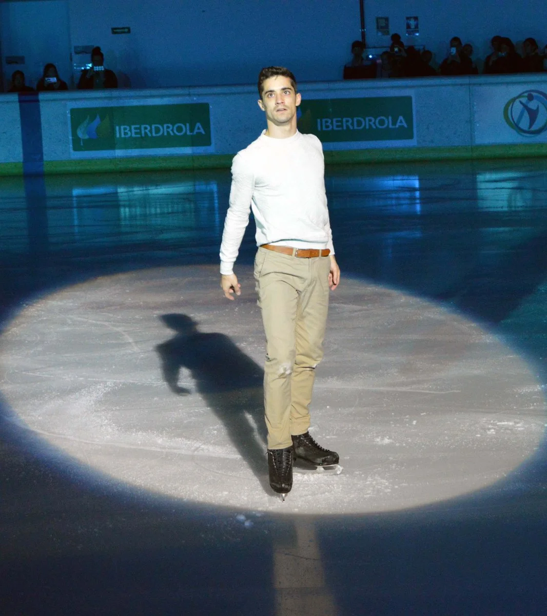 Javier Fernandez (ESP) takes to the exhibition ice at Spanish Nationals (Photo credit: Hieloespanol )