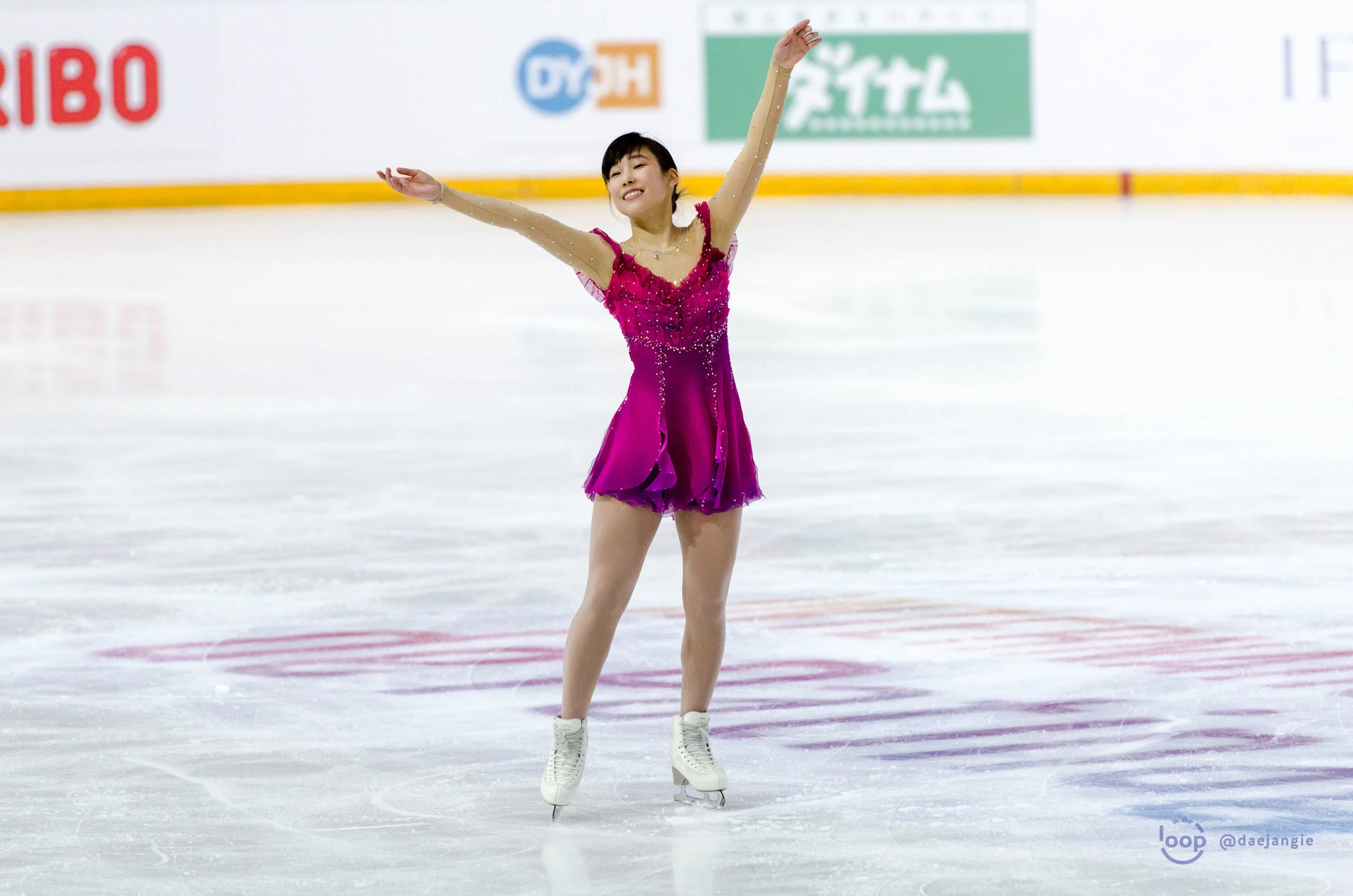 Mai Mihara at the Internationaux de France 2018