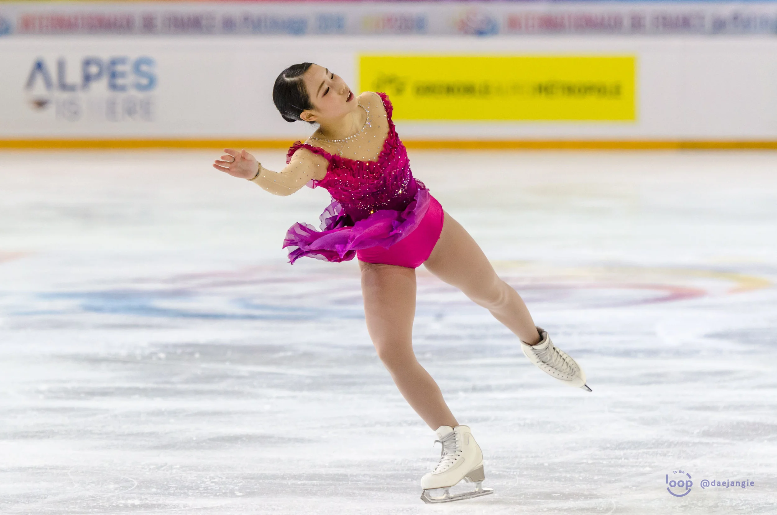 Mai Mihara at the Internationaux de France 2018