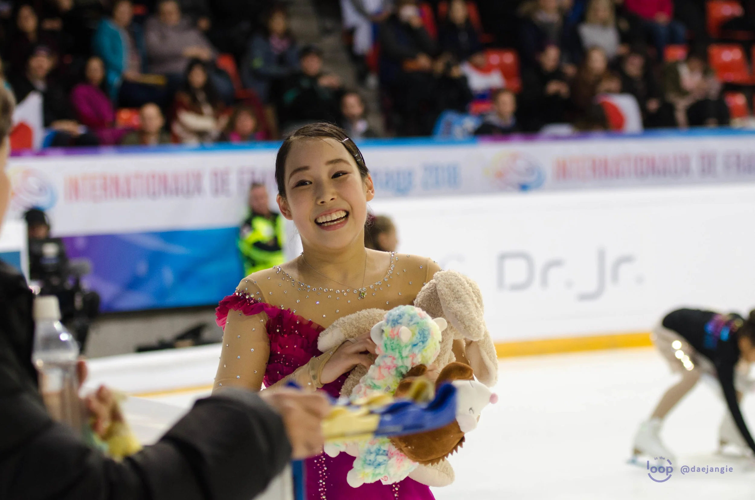 Mai Mihara at the Internationaux de France 2018