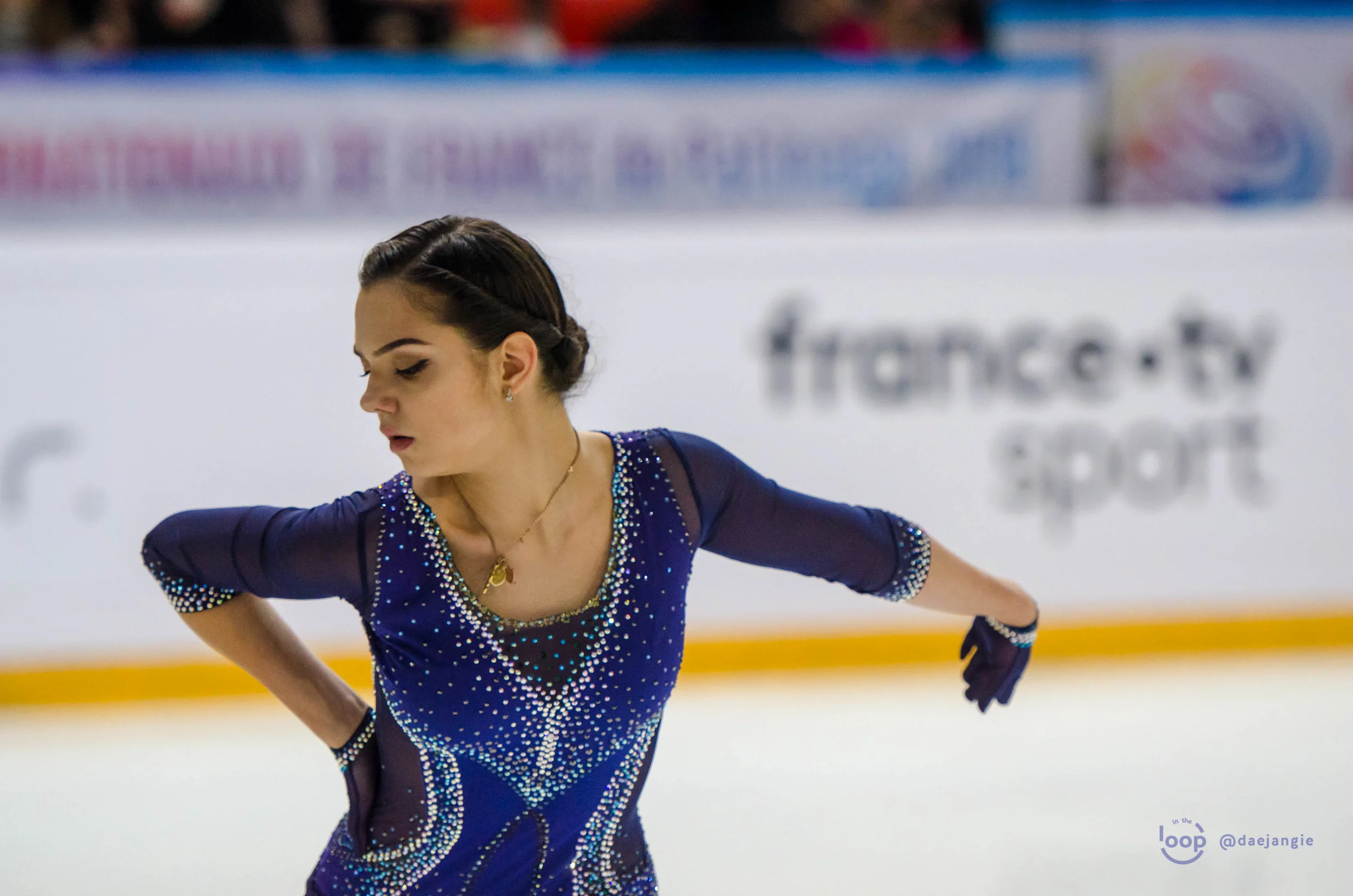 Evgenia Medvedeva at the Internationaux de France 2018