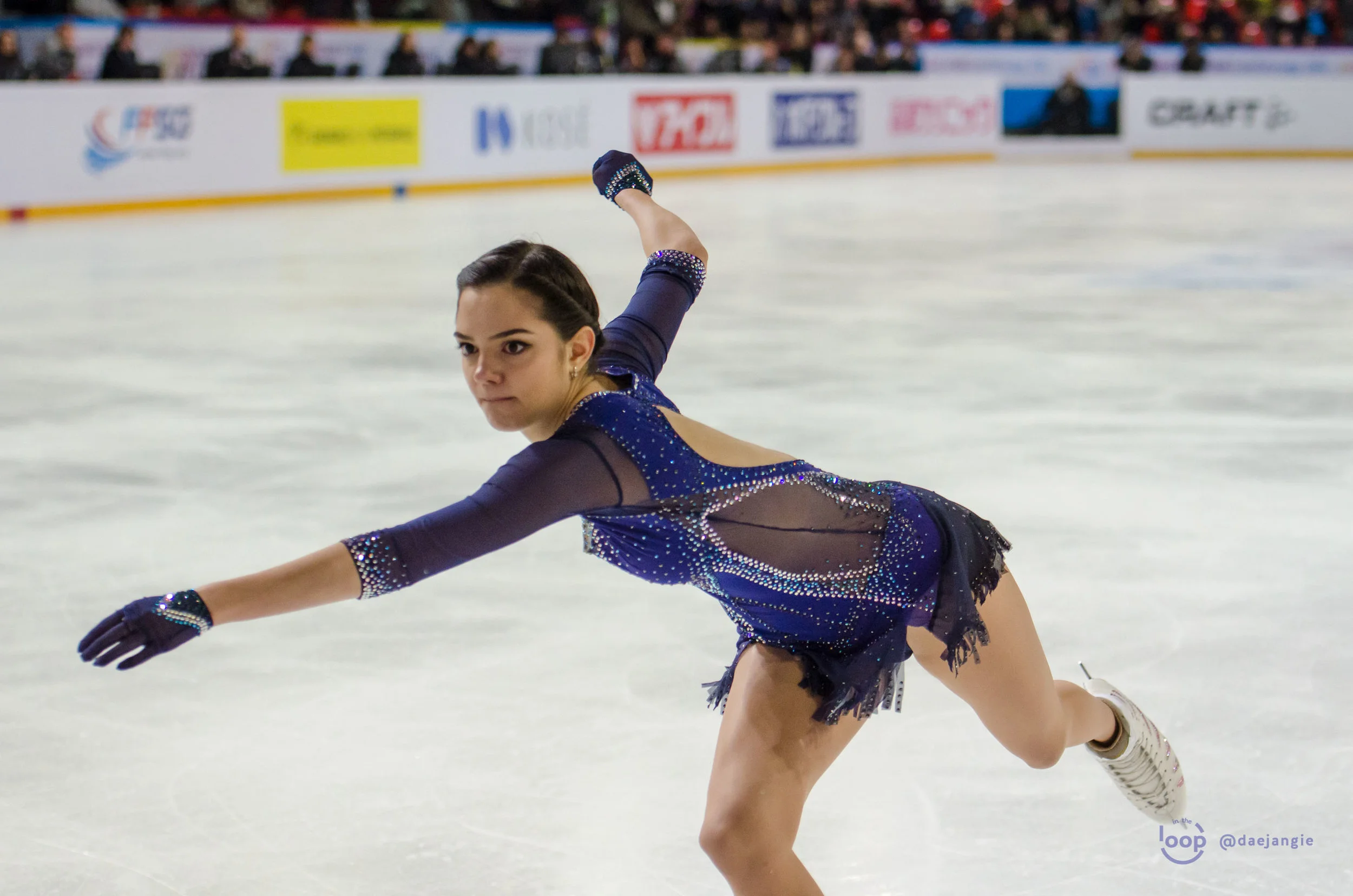 Evgenia Medvedeva at the Internationaux de France 2018