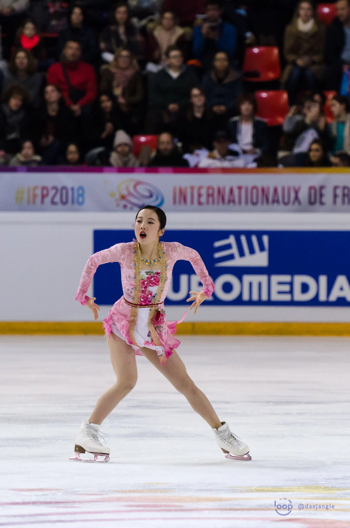 Marin Honda at the Internationaux de France 2018