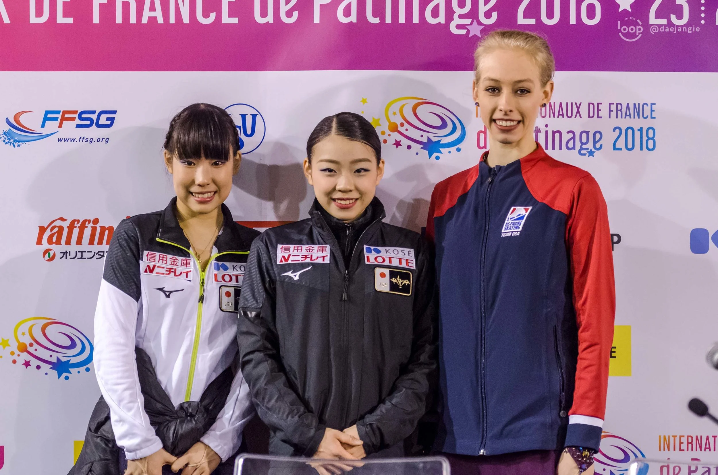 Rika Kihira, Mai Mihara and Bradie Tennell at the Internationaux