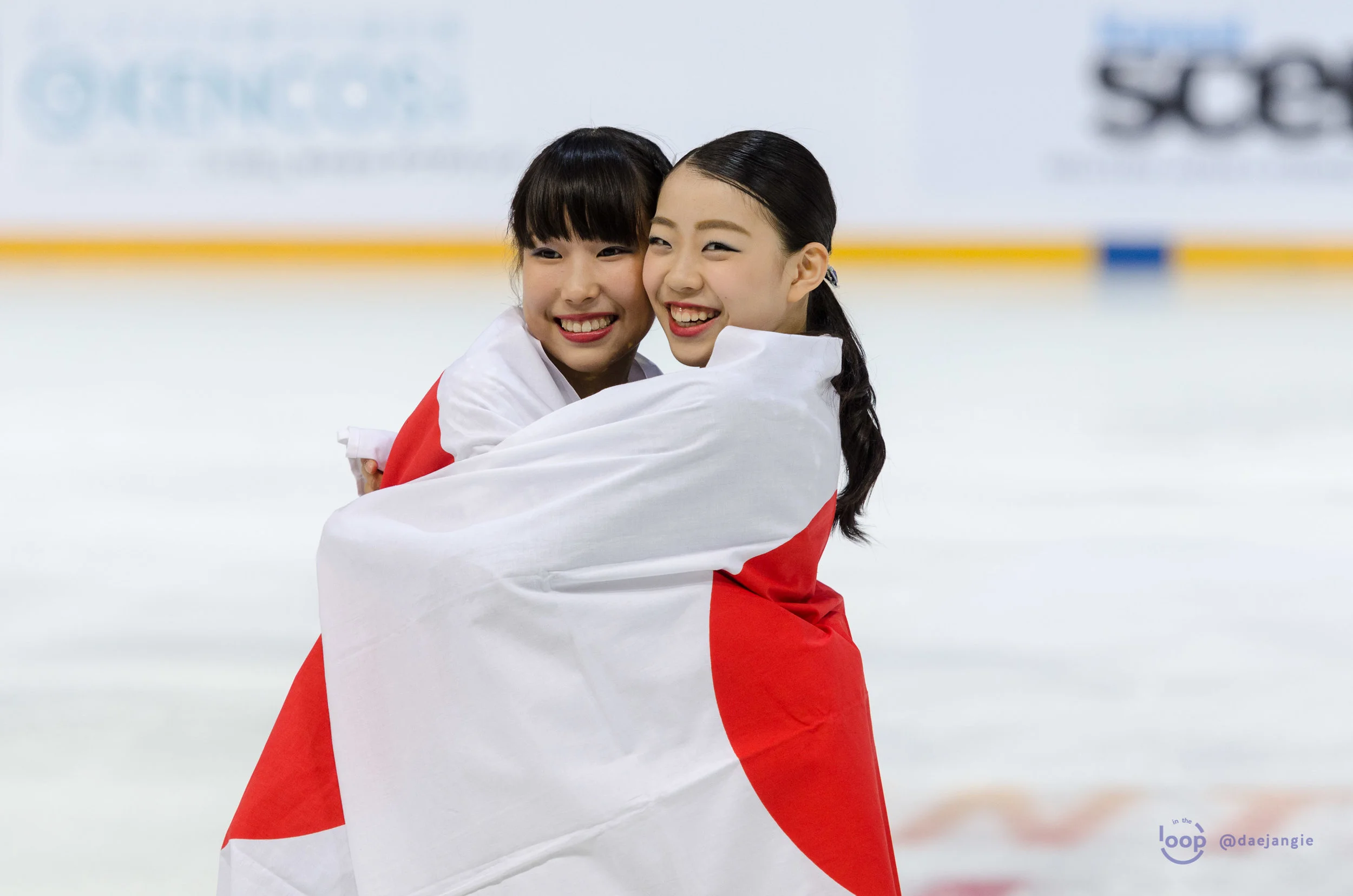 Rika Kihira and Mai Mihara at the Internationaux de France 2018