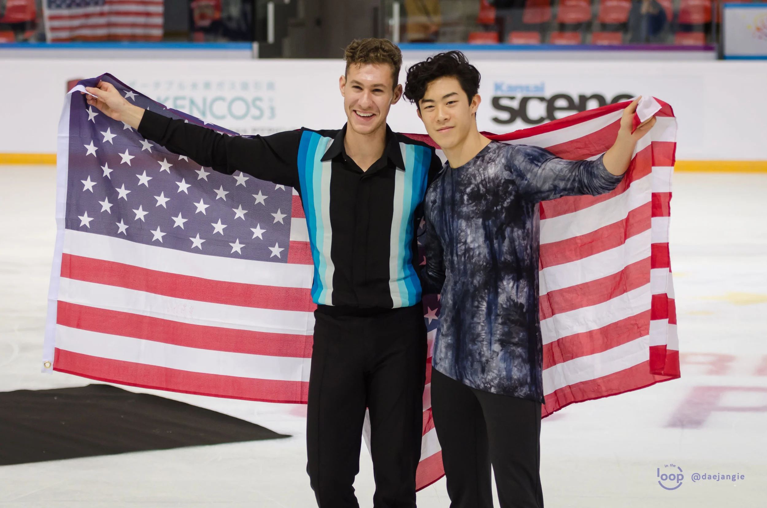 Jason Brown and Nathan Chen at Internationaux de France 2018