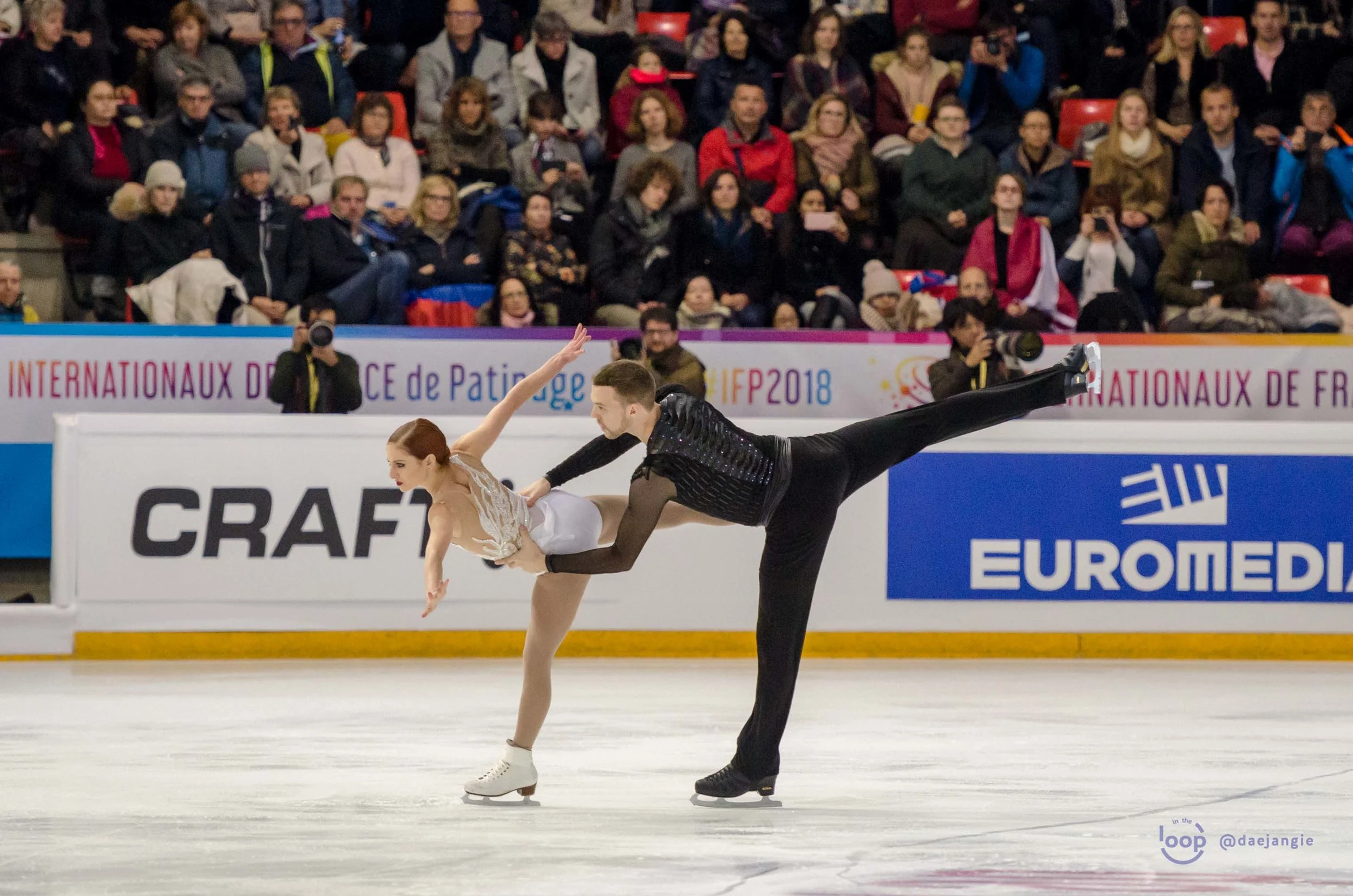 Tarah Kayne and Danny O'Shea at Internationaux de France 2018