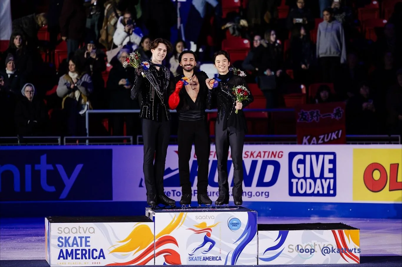 Final Results of the Men&rsquo;s Event at #GPFigure Skate America ✨ 

🥇#KevinAymoz 🇫🇷 
🥈#MikhailShaidorov 🇰🇿 
🥉#KazukiTomono 🇯🇵 

📸 @kyao.photos