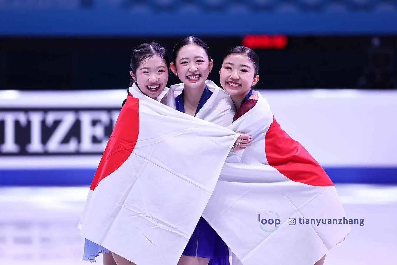 A team Japan 🇯🇵 podium sweep for the women at #4ContsFigure 🧹

🥇 Yuna Aoki
🥈 Ami Nakai
🥉 Mone Chiba

📸 @tianyuanzhang