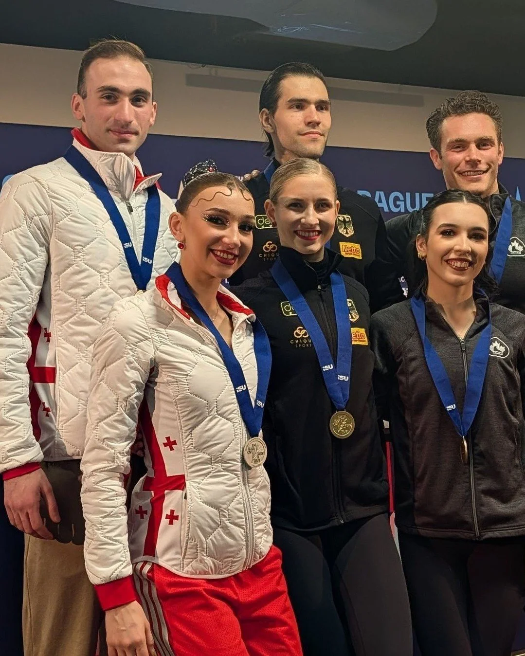 Pairs short program press conference at #WorldFigure #Prague2026! ⬇️

On how they feel about their performances today: 

Lia: We love our program so it's very sad that it's the last time we're skating to it. 

Luka: We received a personal and a seaso