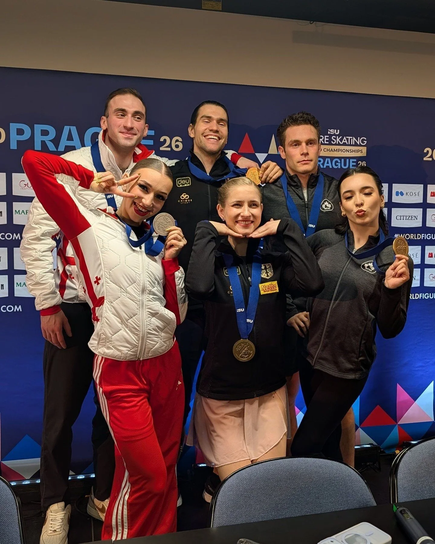 Press conference after the pairs event at #Prague2026 #WorldFigure 

On what the medal has meant to them: 
Lia: I think it's just proof of all the work and determination that we put into this season. It's our fourth world championships together as a 