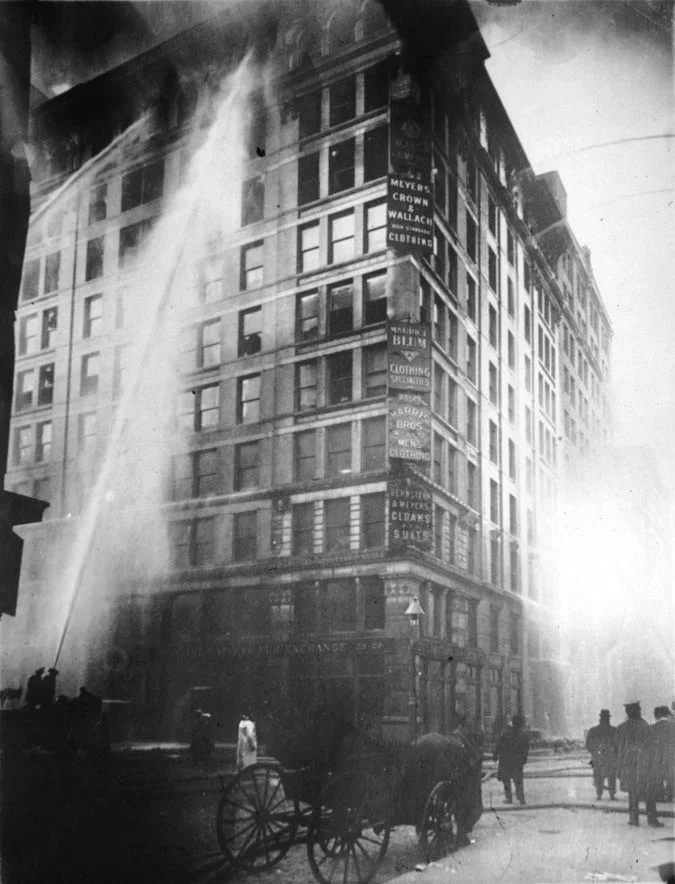 Triangle Shirtwaist Fire, March 25, 1911 in New York City.