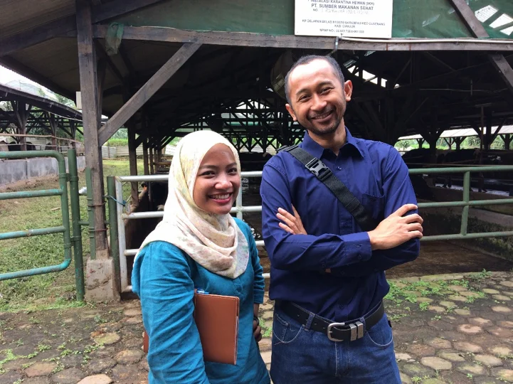 Ms Febrina Prameswari and Pak Wahyu Ramdani at PT Ben Buana Sejahtera, Cianju, West Java. Photo: Christie Chang