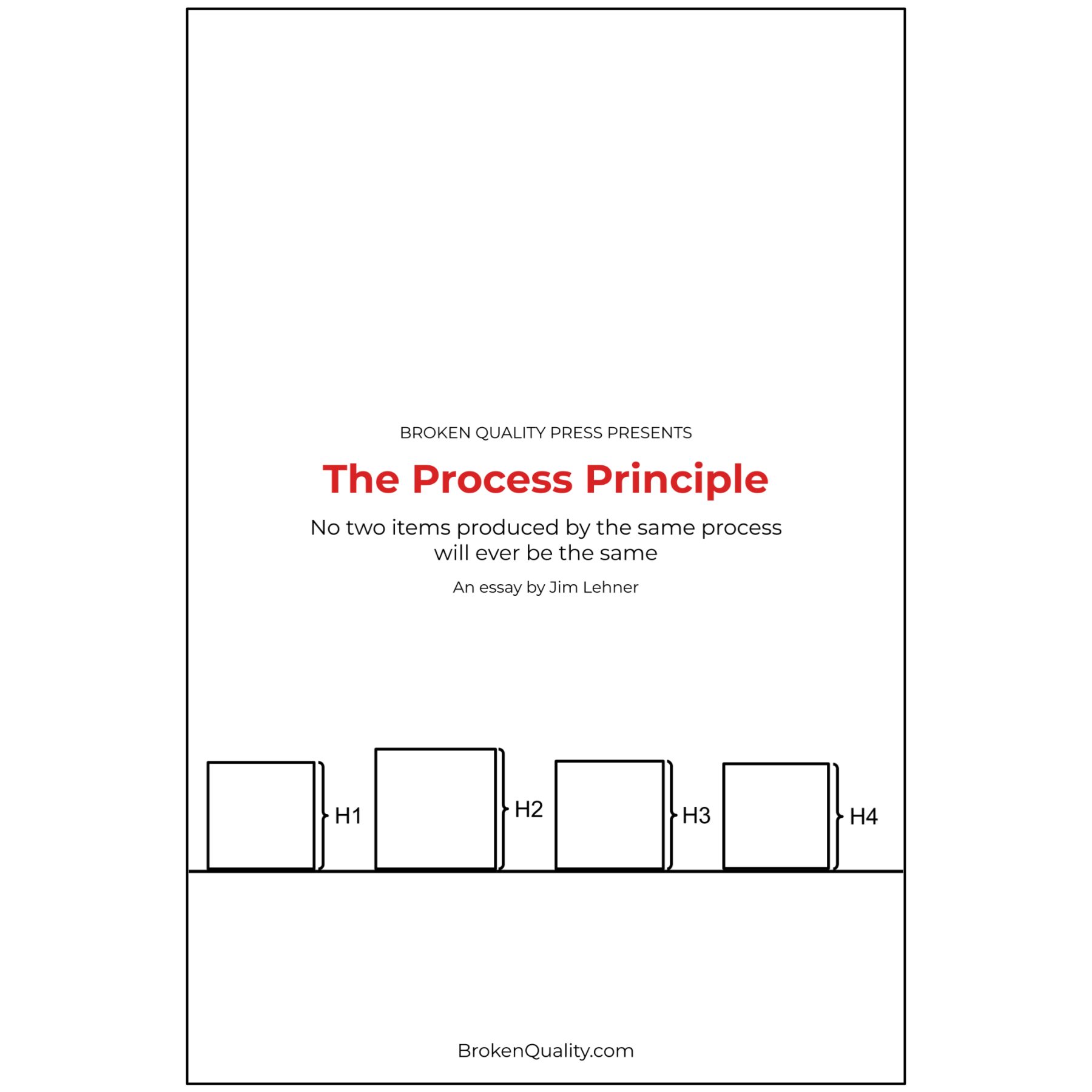 The Process Principle: No two items will ever be the same (PDF & EPUB)