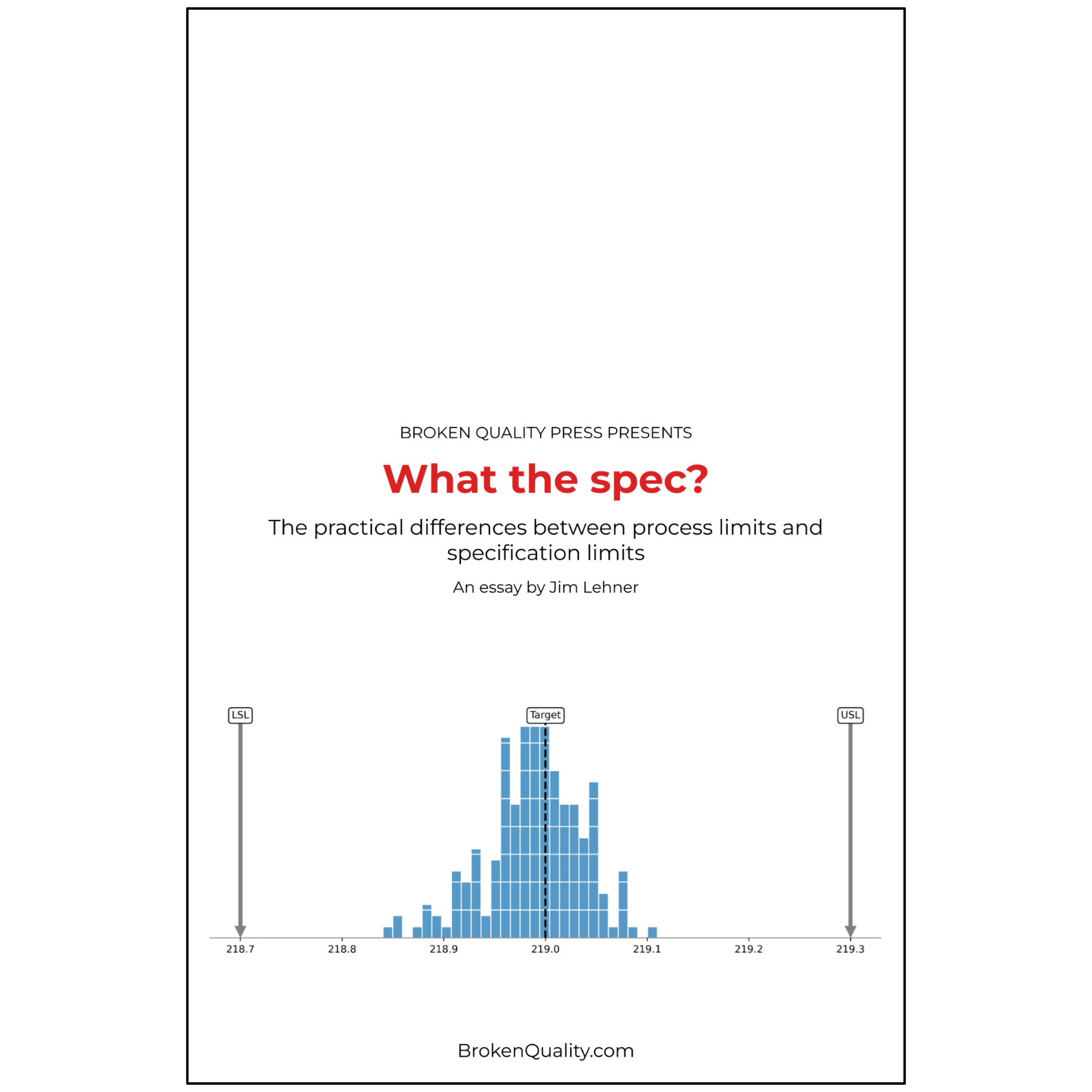 What the Spec? The practical differences between process & specification limits (PDF & EPUB)
