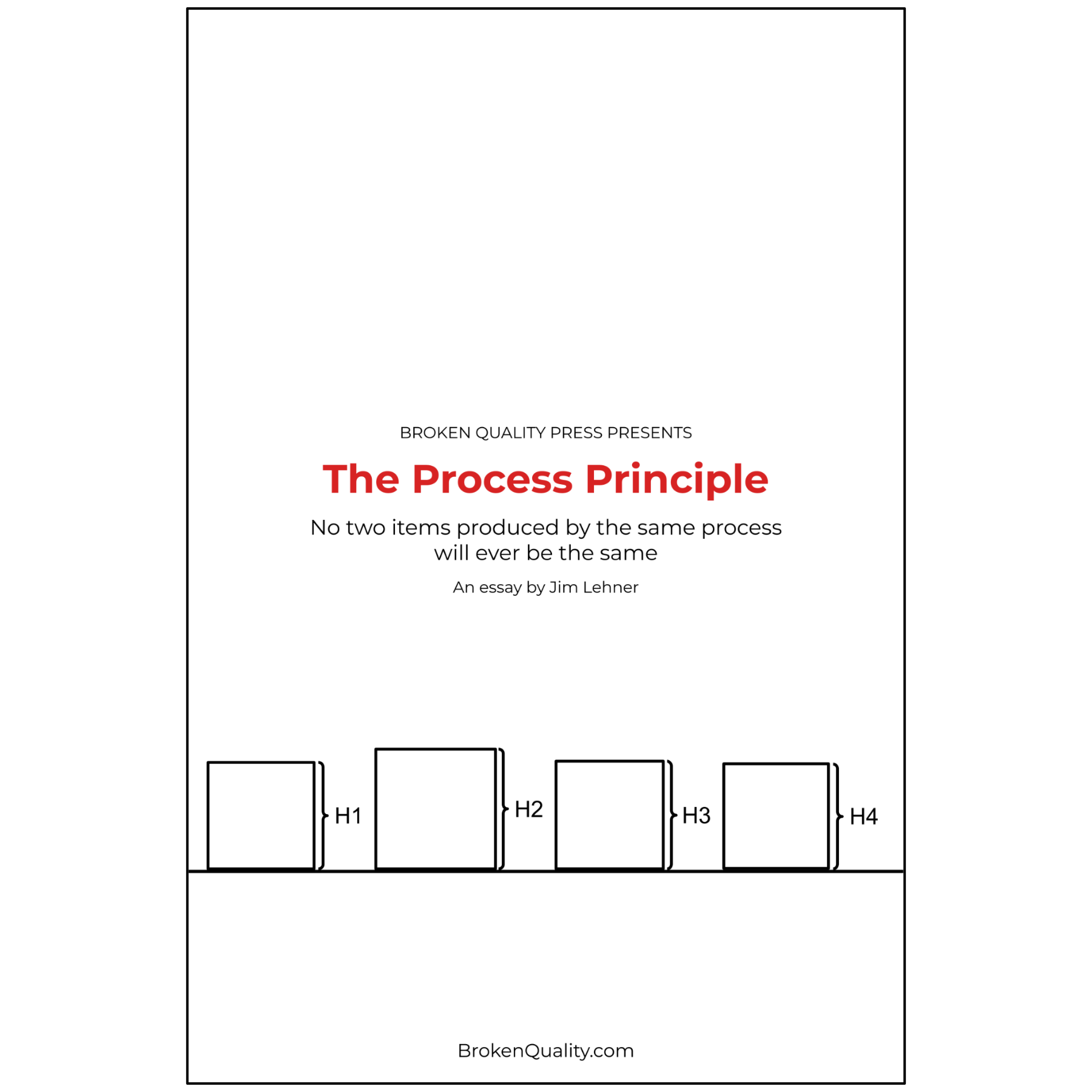 The Process Principle: No two items will ever be the same (PDF & EPUB)
