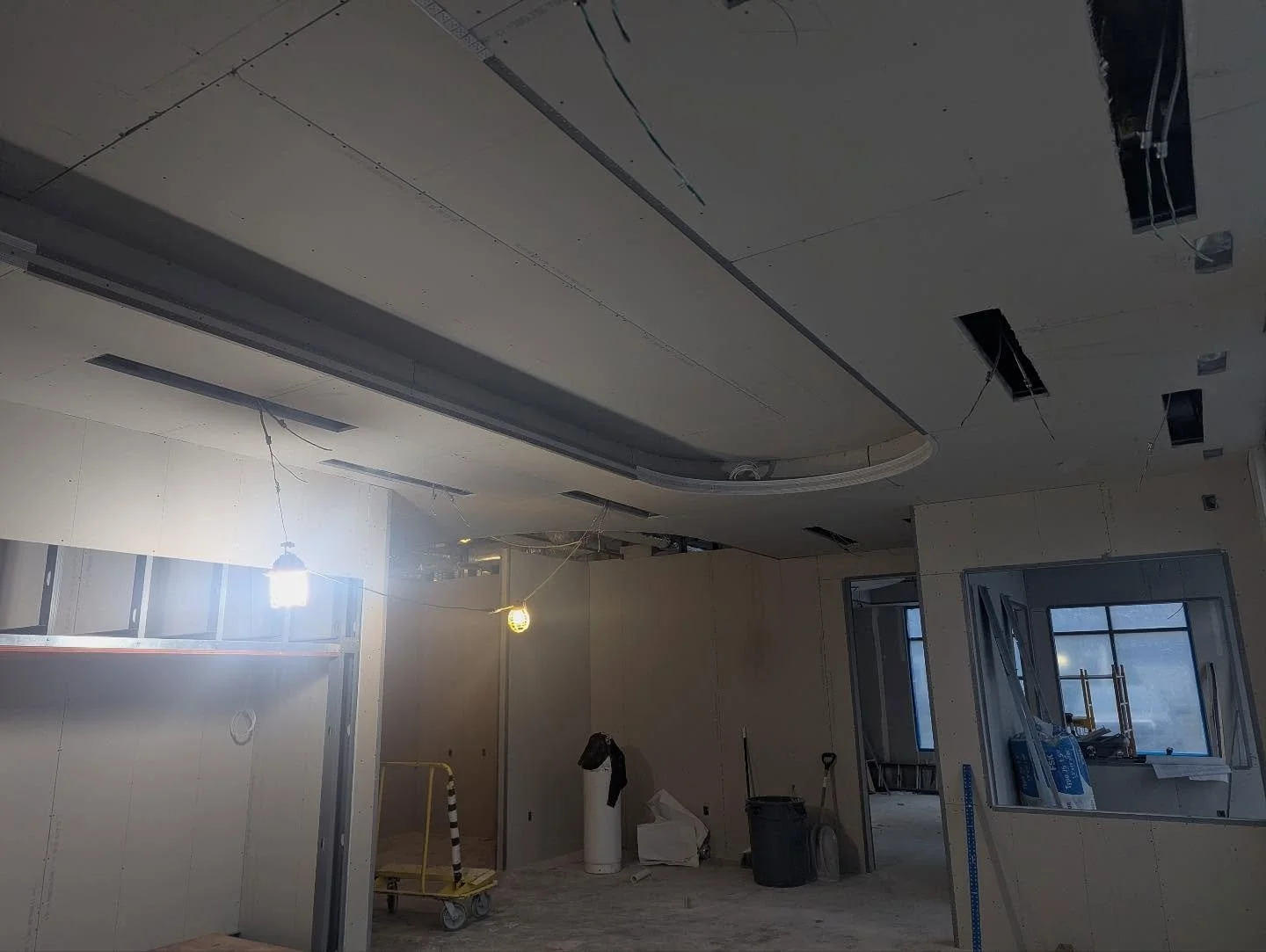 Drywall is complete, ready for the finish coat! 
Another big milestone as this state-of-the-art dental office comes together.#bcidental #dentalconstruction #teambci #dentalofficebuild #medicalconstruction #ohiocontractor #dentalremodel #customcabinet