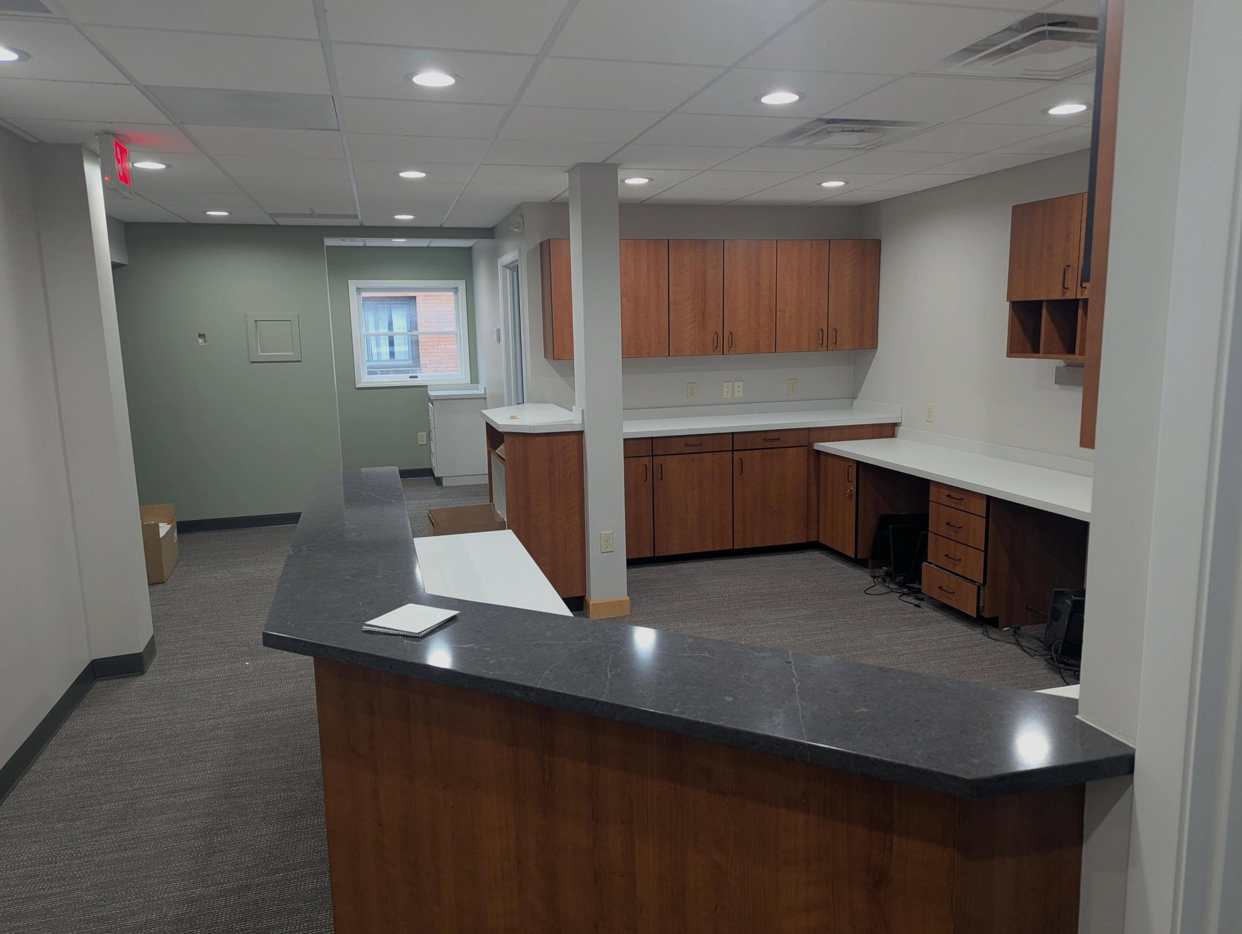 A clean, functional space built for everyday efficiency.

This project for Dr. Warn, general dentist, is a great example of how thoughtful layout, quality finishes, and attention to detail come together to create a space that works.

From patient are