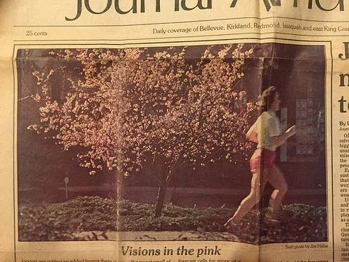 Laura Jogging up Market Street.