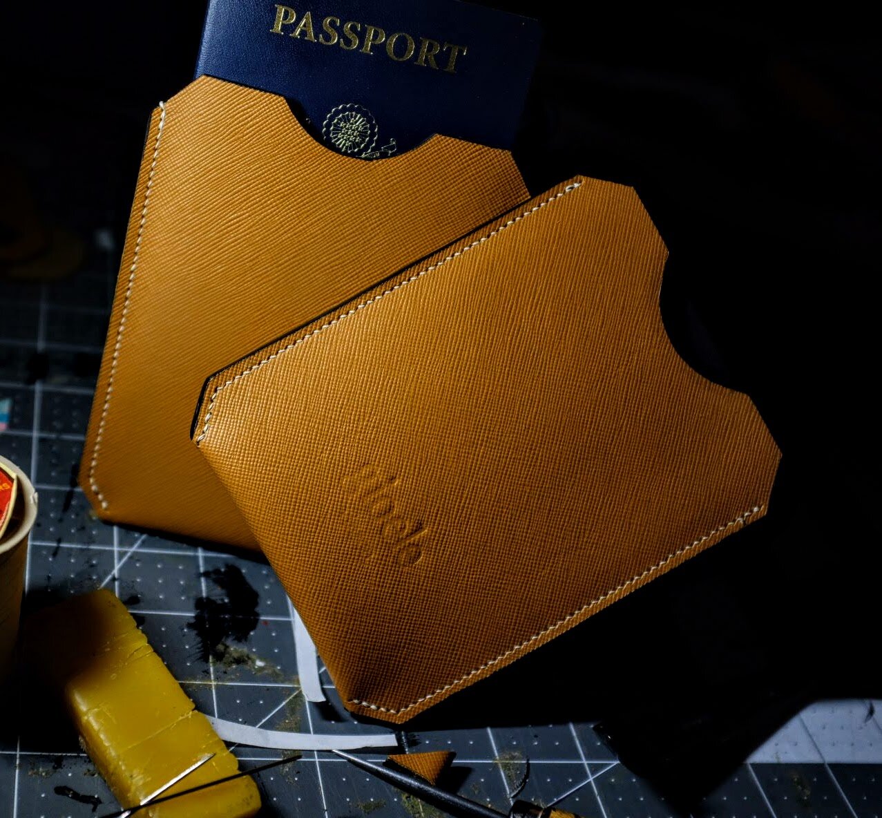 36.p Series - Passport Holder - Camel