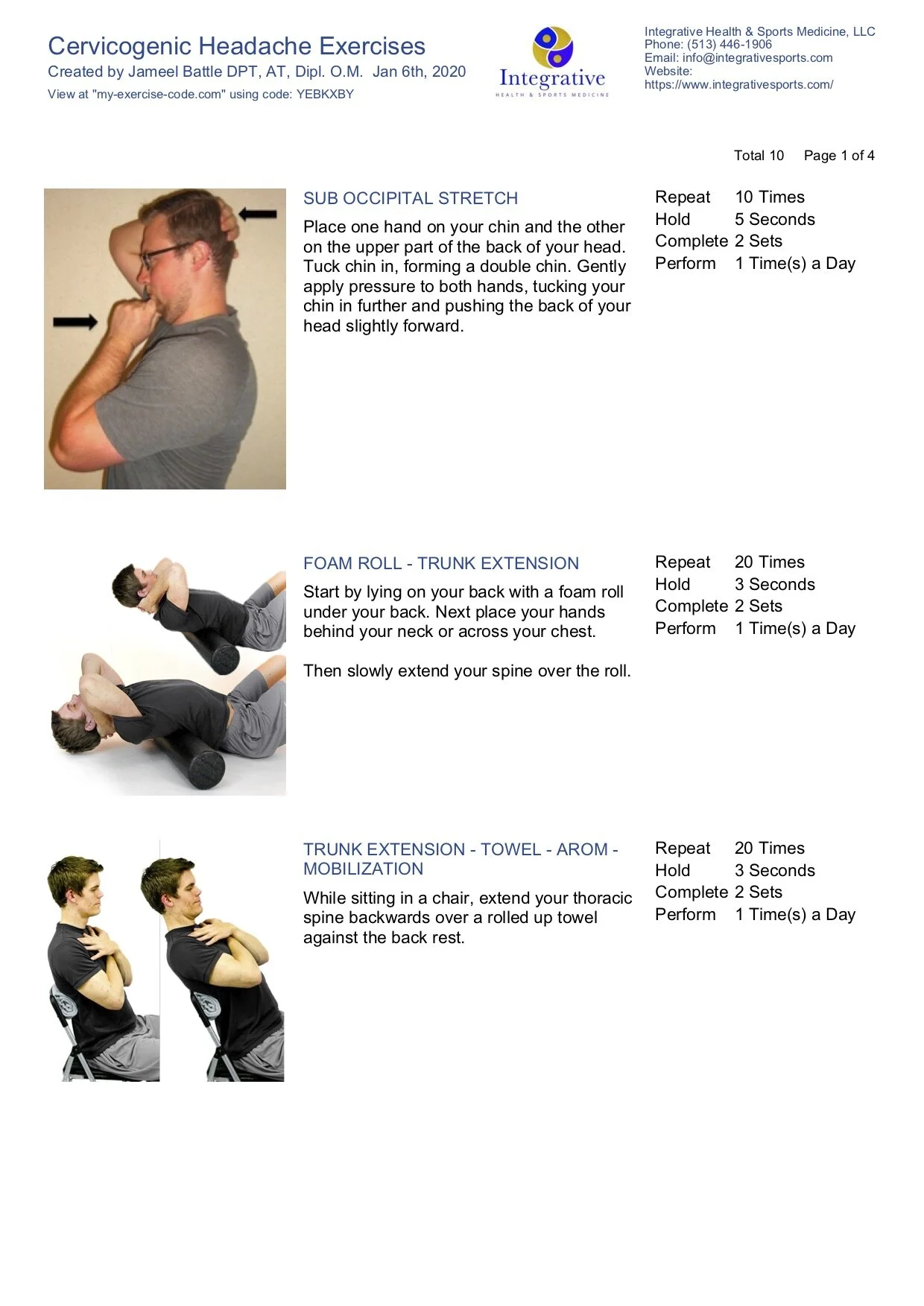 Personalized Physical Therapy Home Exercise Program (HEP) — IHSM