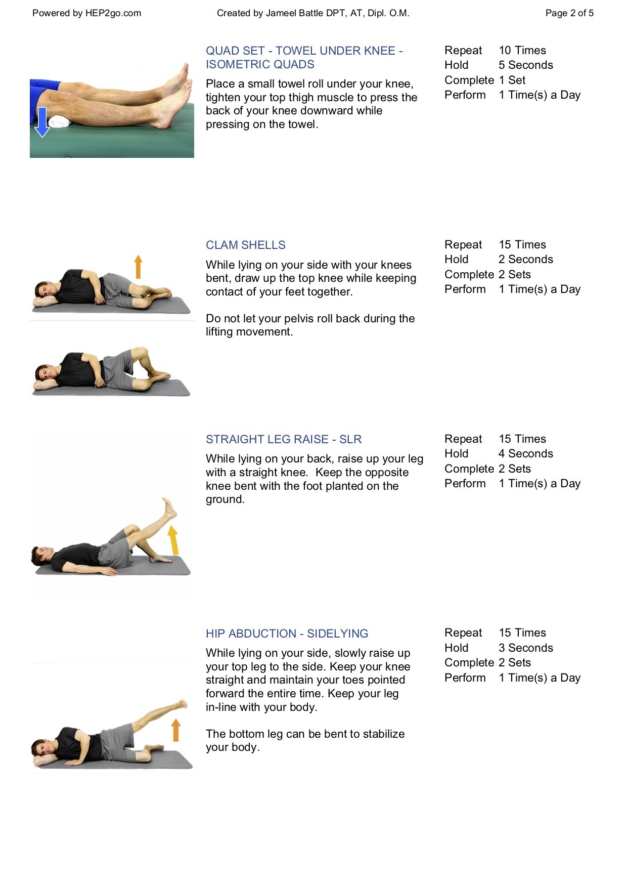 Home Exercise Program for Patellofemoral Pain Syndrome — Integrative ...