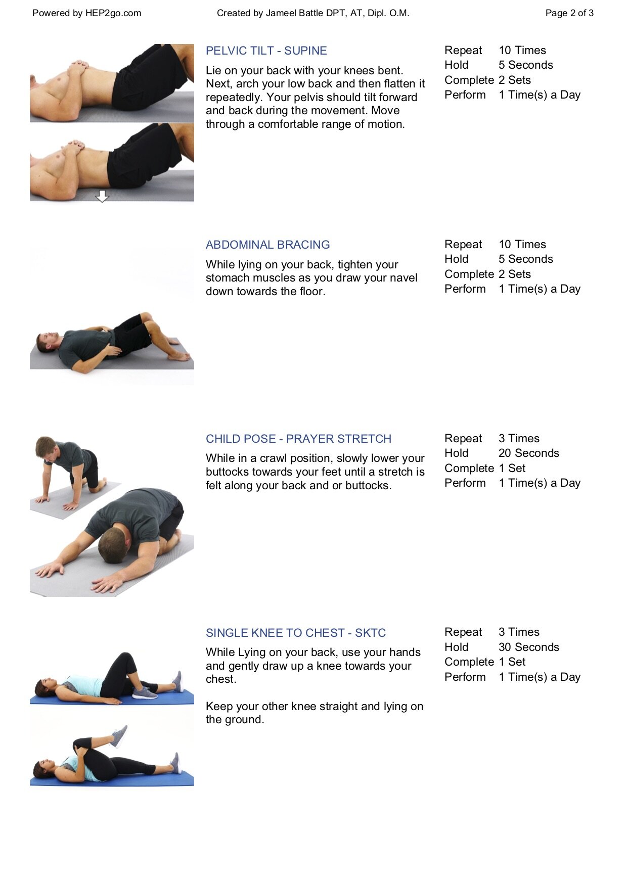 Home Exercise Program for Low Back Pain (Herniated Disc) — Integrative  Health + Sports Medicine