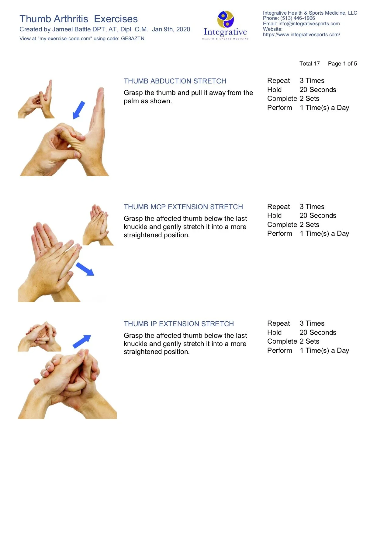 HEP: Thumb Arthritis