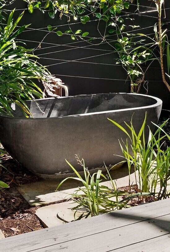 Outdoor Baths — Natural Stone Bath Worx