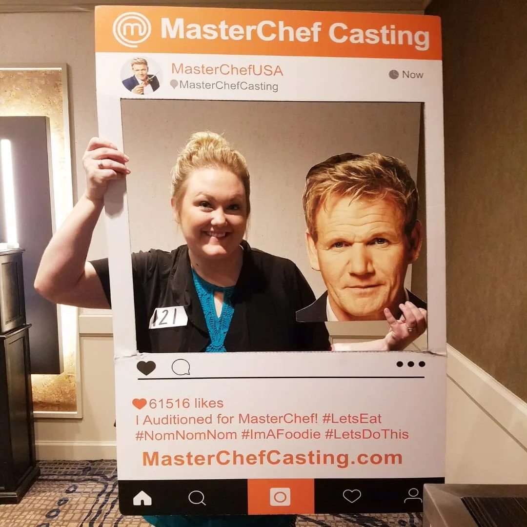 Rachel at her audition for MasterChef - September 2018