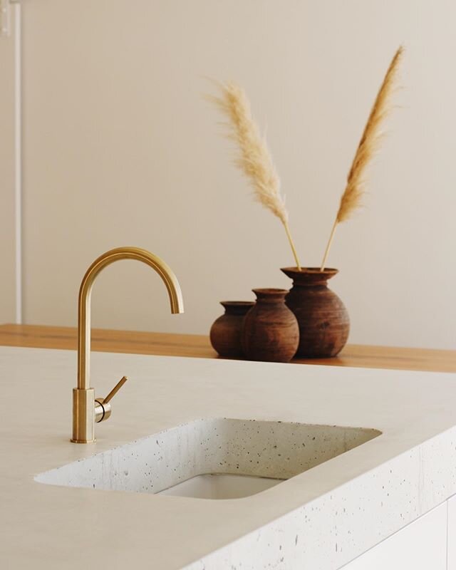 [ 6020 ] A custom off white concrete bench top created for a client who asked for plenty of texture to come through. A new favourite. #apcgpolishedconcrete