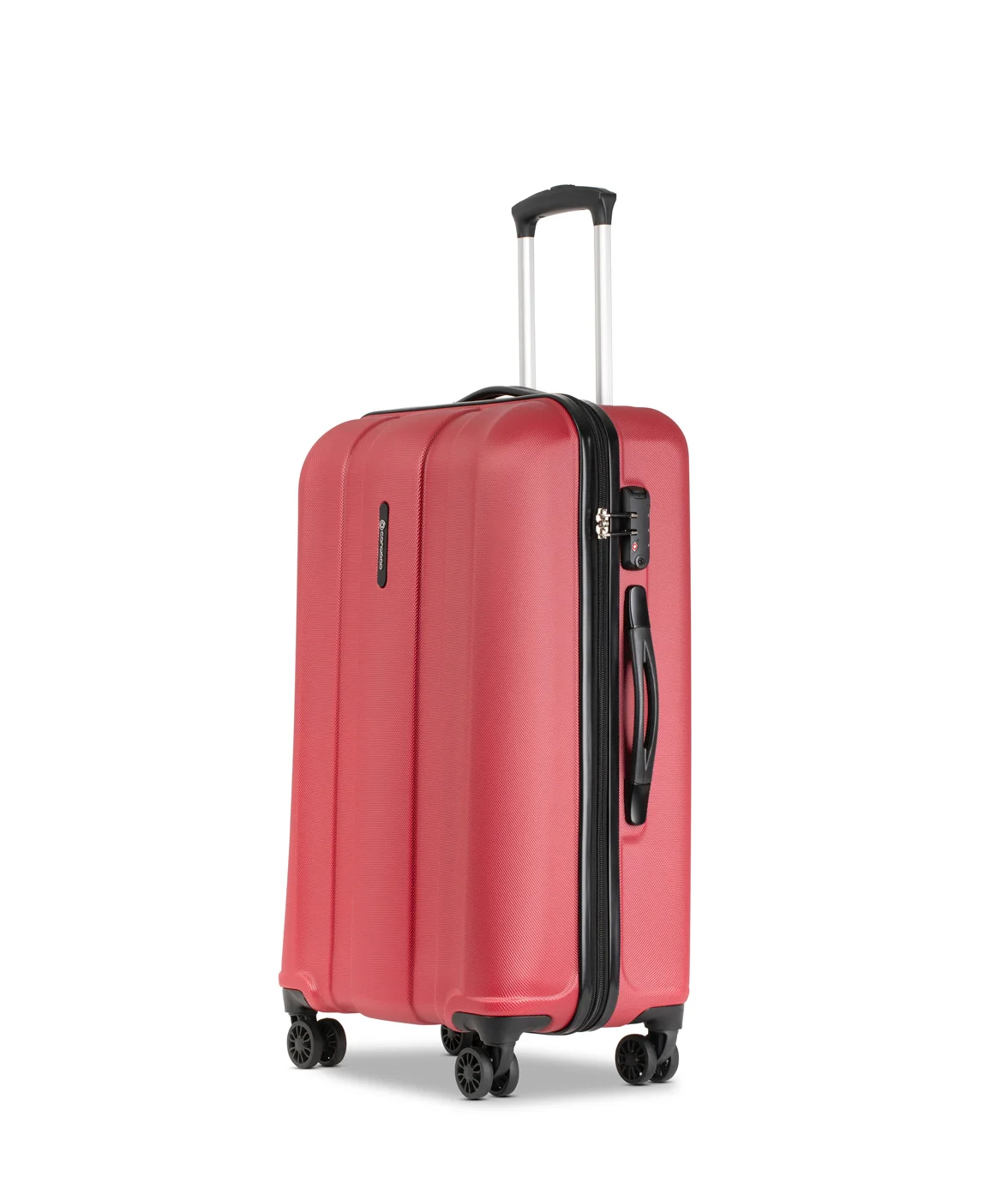 pink metallic suitcase