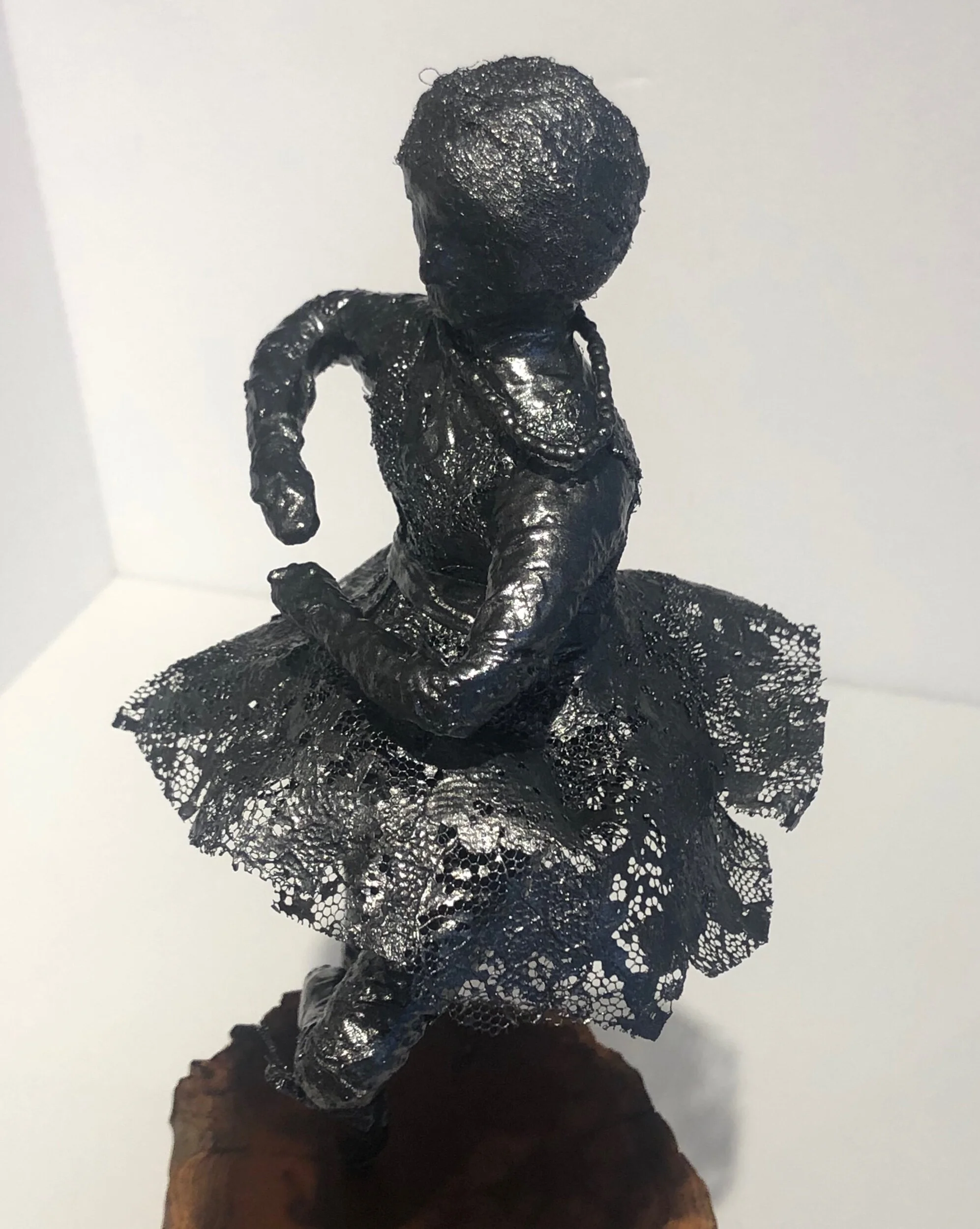 ballet dancer pewter tutu powertex dance arms stance twirl shoulder