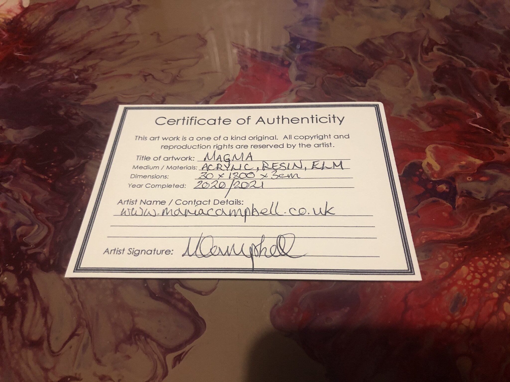 Certificate of Authenticity