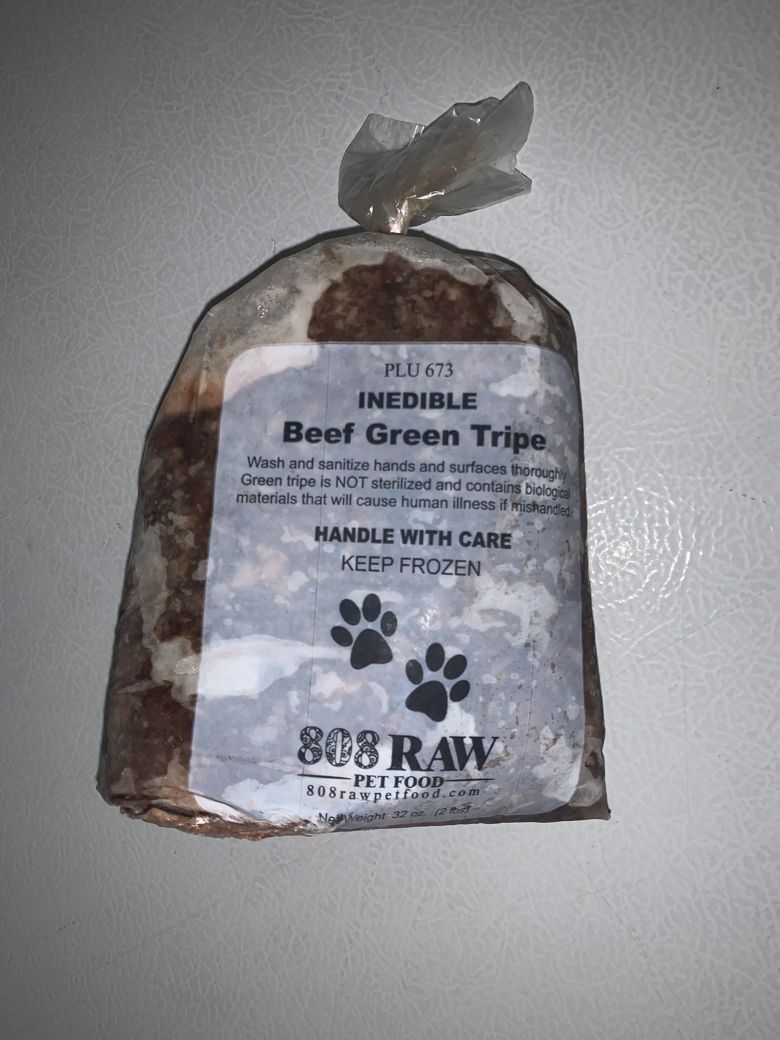 Beef Green Tripe Ground (2 lbs) — 702 Raw Pet Food