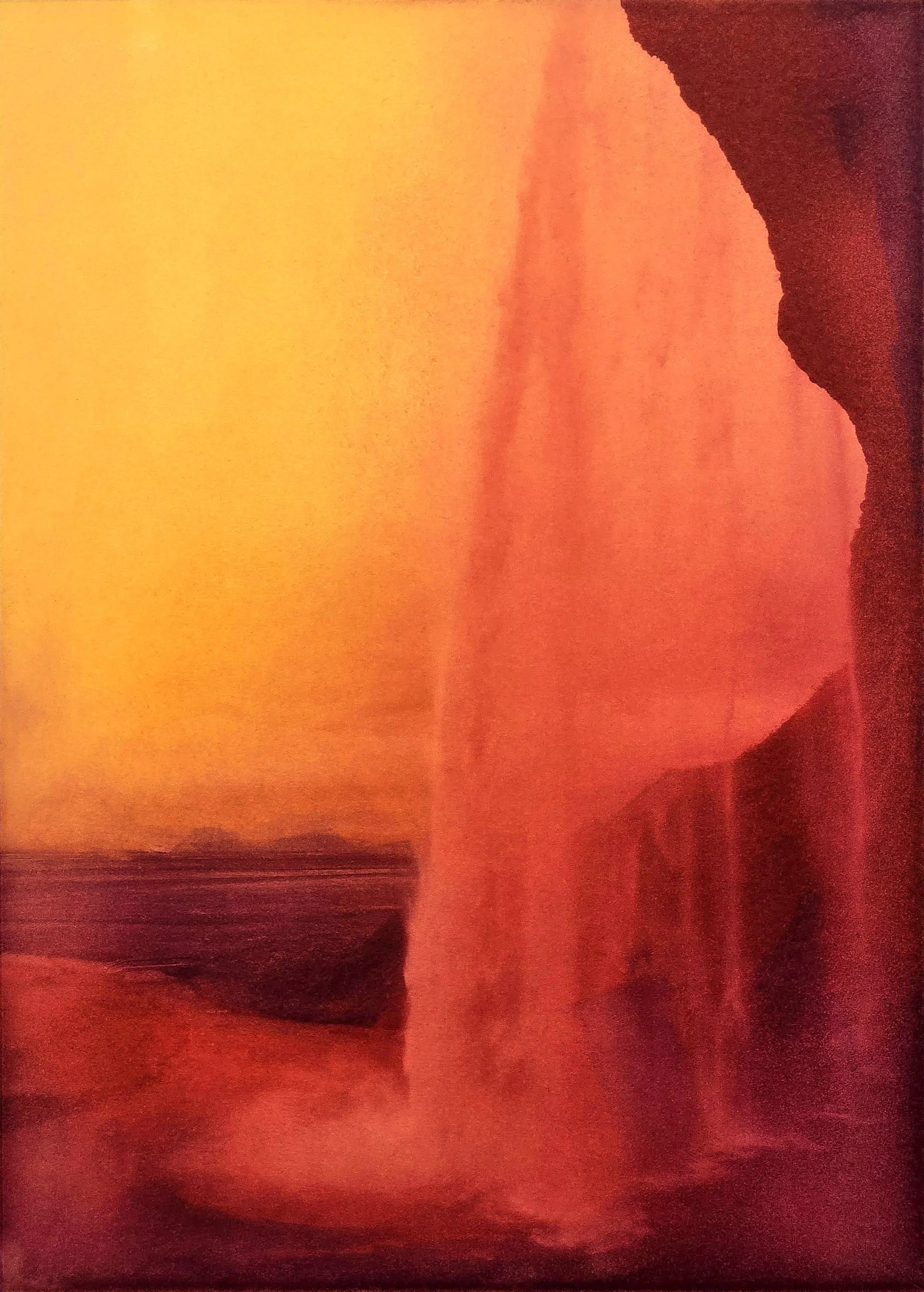  liukuväritelaus, paikallisesti monivärisesti hierretty polymeerigravyyri, kuva 42 x 30 cm,  e.v.I, 1/1, 2024  420 € 