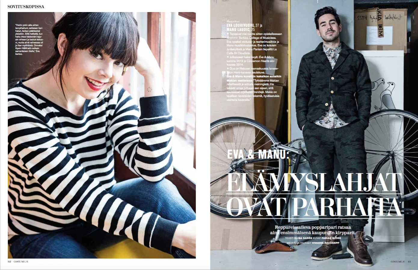 Editorial for Costume Finland: Artists Eva &amp; Manu