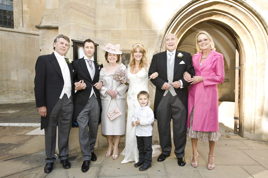 Pia Chamberlain We had superb weather. Temple Church is one of London's most historical and beautiful churches and it made a truly memorable setting for the ceremony. We then went off in a vintage double-decker bus, and my daughter and son-in-law in a white vintage London taxi, to an Italian restaurant, where we had a delicious meal and later excellent live entertainment until early next morning. My outfit and the hat in particular, were much admired. The hat was a perfect match for the suit and I was very lucky to find some satin shoes and a bag to tone in with the pink of the flower. Again many thanks for your lovely creation,