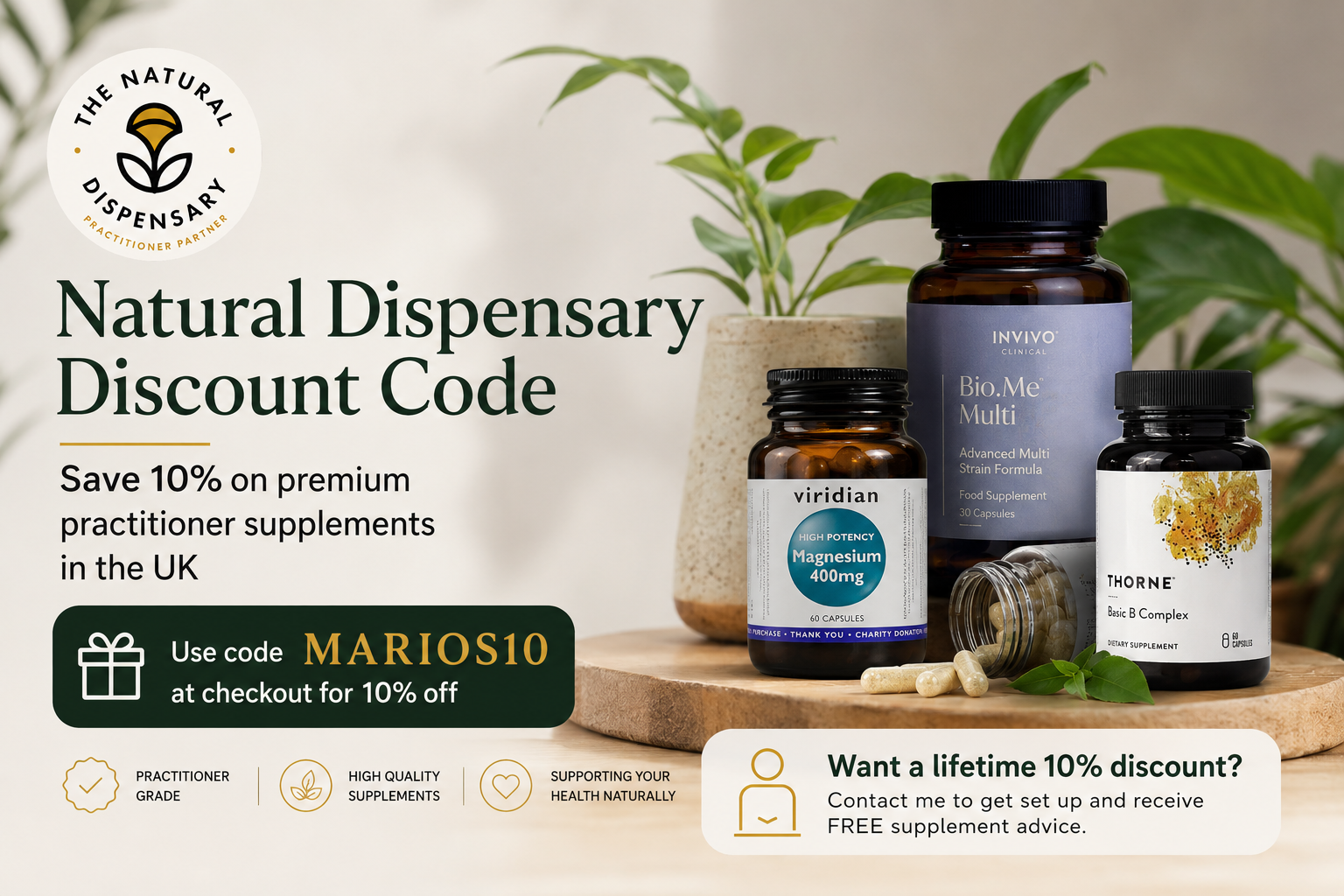Natural Dispensary Discount Code (May 2026): Save 10% on Practitioner Supplements in the UK