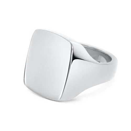 18ct White | Platinum | 9ct White | Fairtrade gold signet ring