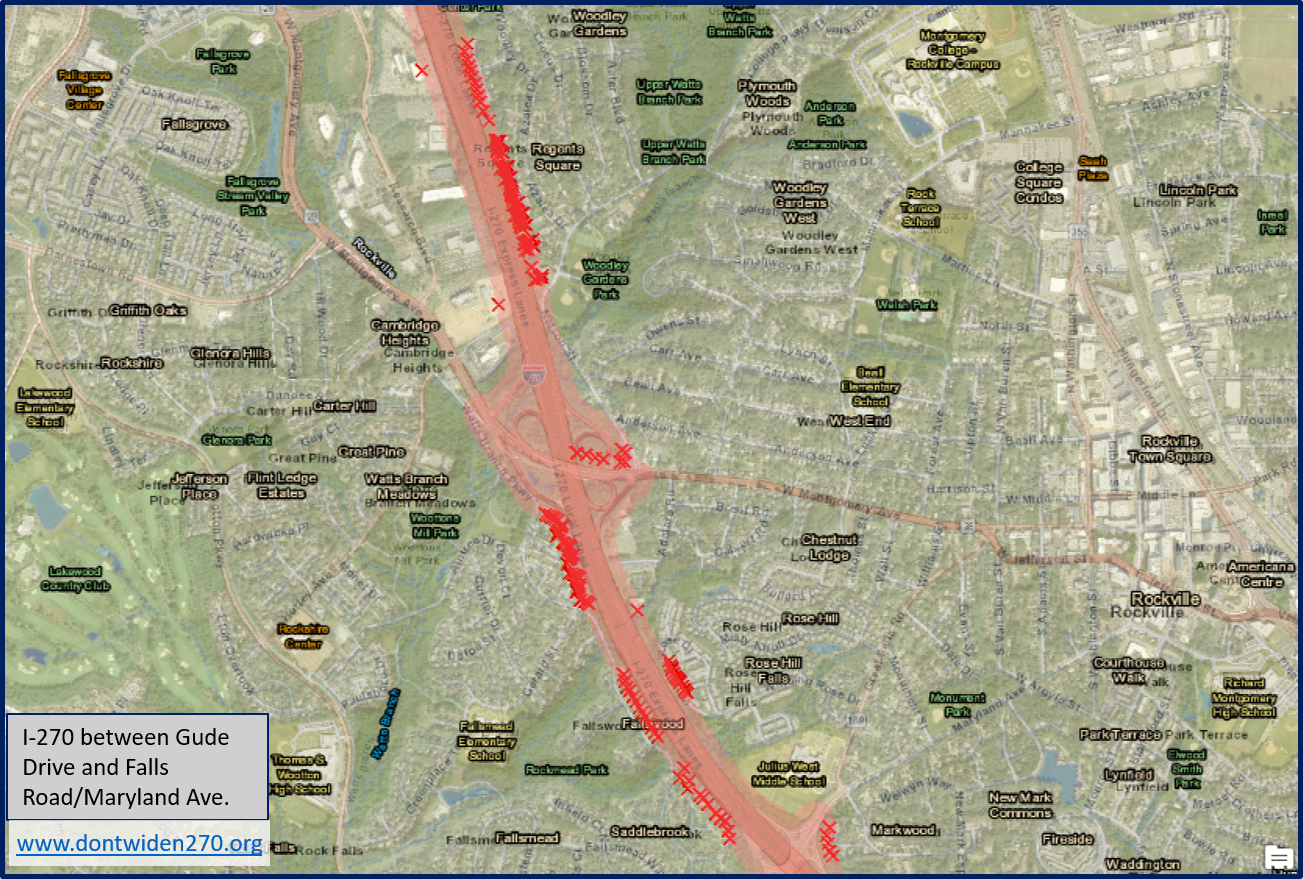 What Homes are Inside the “Study Area” for Widening I-270 and I-495?