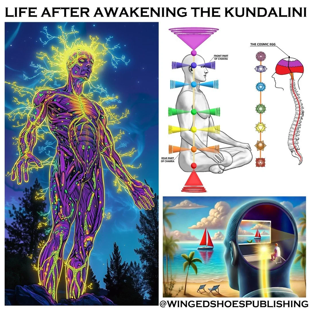 "Once the Kundalini reaches the head, a connection to different parts of the subconscious form and a bridge is built between the conscious and subconscious minds. Memories of the past might come to the forefront of consciousness. This process is