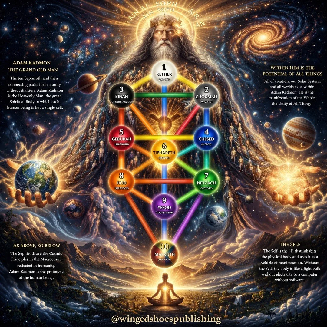 "The Qabalistic model of reality begins with a powerful idea: everything is one unified living system. The ten Sephiroth and their connecting paths form a single organism called Adam Kadmon&mdash;the &ldquo;Heavenly Man.&rdquo; This isn&rsquo;t 