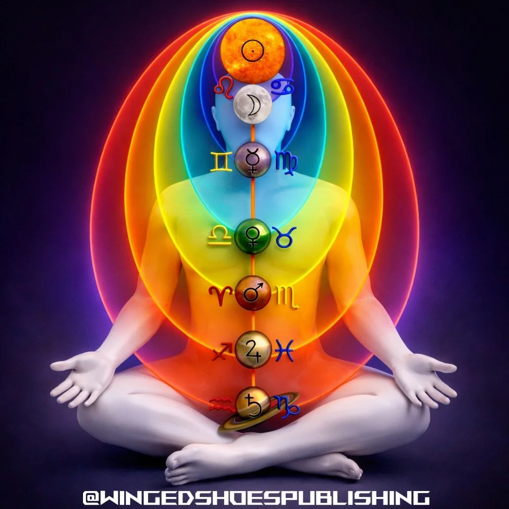 "The human energy system is not isolated&mdash;it is a mirror of the cosmos itself. The Seven Chakras align with the Seven Ancient Planets, forming a living bridge between the inner and outer worlds. Each Chakra embodies the qualities of its cor