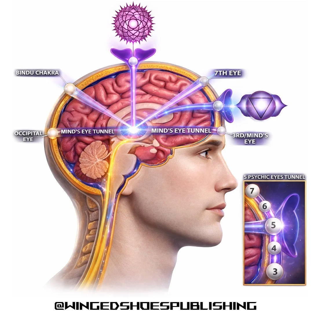 "Within the Kundalini system, the head is not a single center of awareness&mdash;it is a highly advanced control hub composed of multiple energetic gateways. Each of these points corresponds to key junctions where Ida, Pingala, and Sushumna eith
