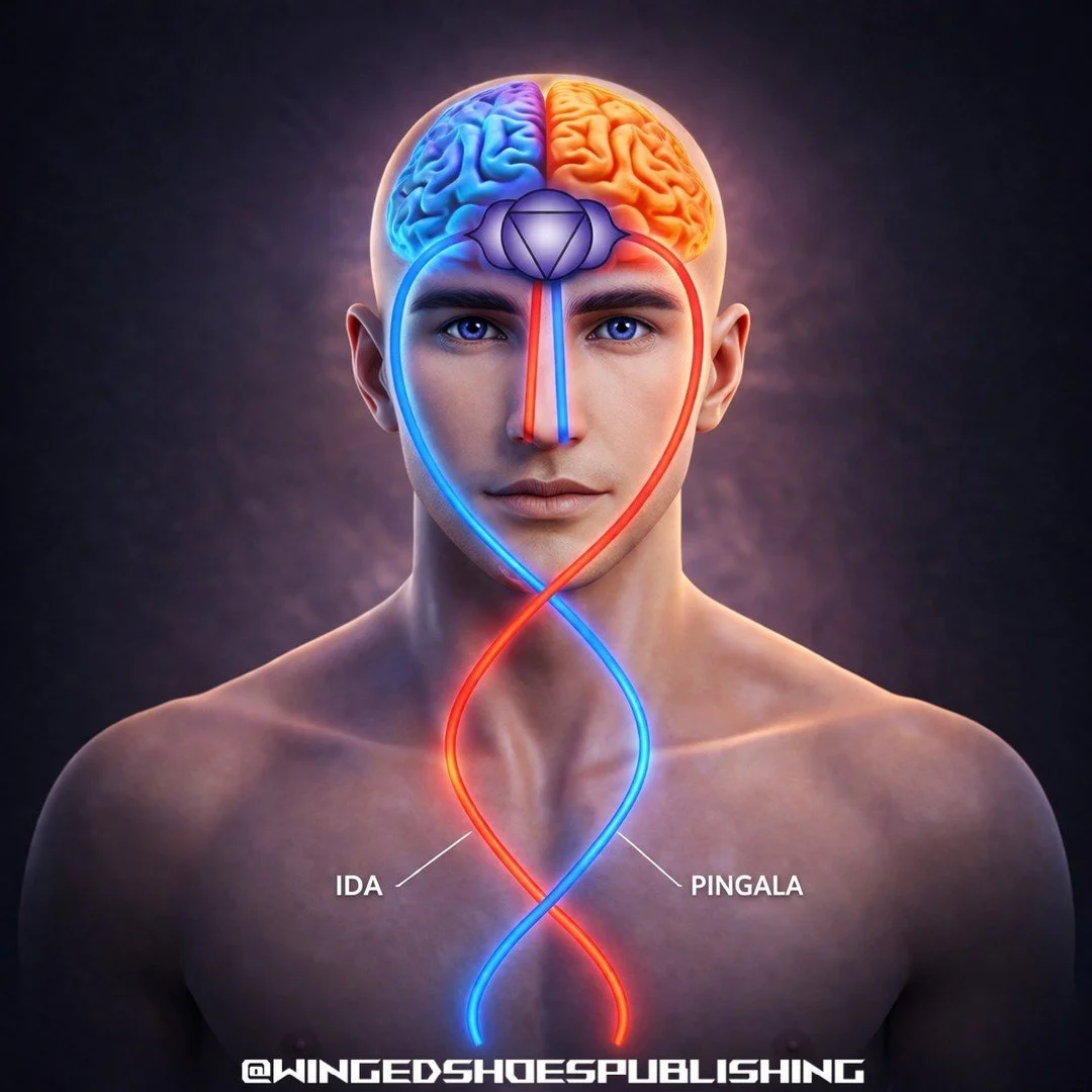 "At the core of the Kundalini system lie two essential currents&mdash;Ida and Pingala&mdash;the twin forces that regulate the entire landscape of human consciousness. These channels are not passive pathways; they are living streams of energy tha