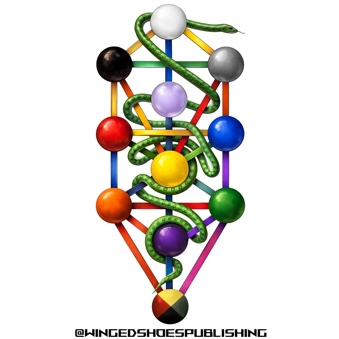 "In the language of the Qabalah, the Serpent of Wisdom is not a creature of myth, but a map of awakening&mdash;a living path encoded within the Tree of Life itself. Formed by the twenty-two Tarot paths and their corresponding Hebrew letters, the