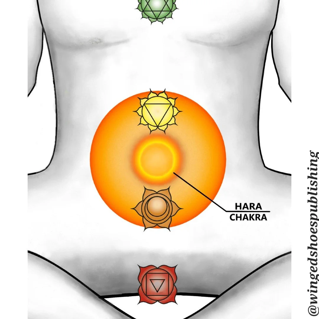 HARA CHAKRA
"Hara is a Japanese word of Sanskrit origin (ahara-food) that means "sea of energy." Its name is fitting since Hara Chakra acts as a gateway into the Astral Plane. Through this Plane, one can access all the inner Cosmic Pla