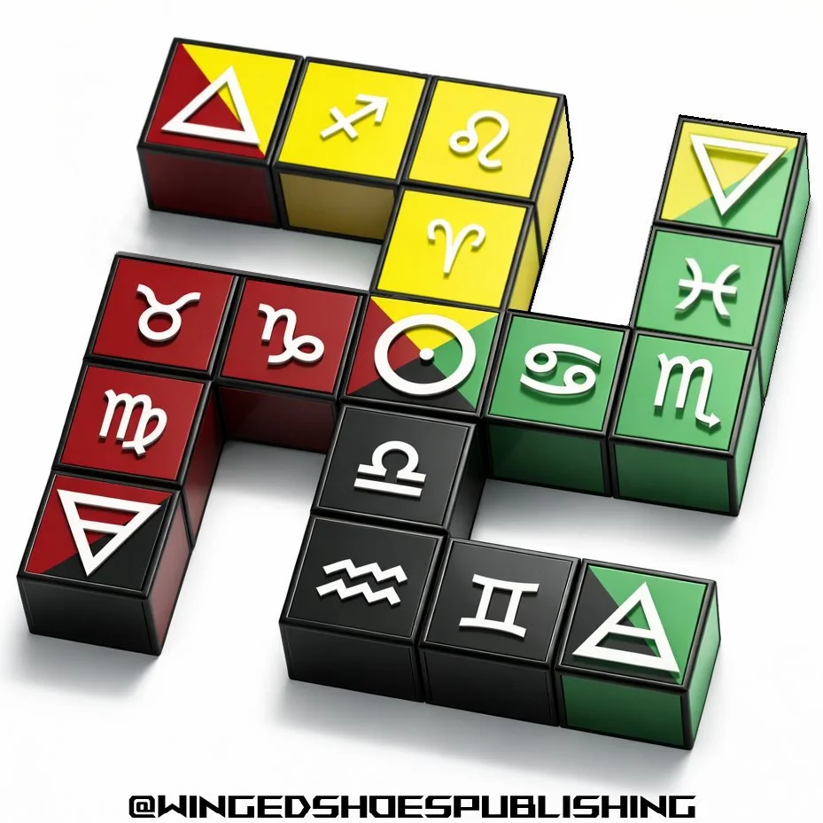 "The Fylfot Cross is a profound symbol of primordial creation within the Qabalistic system, representing the state of the Four Elements at their highest and most unified level. It corresponds to Kether&mdash;the Crown&mdash;where all things exis